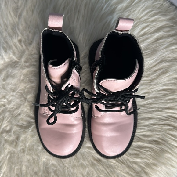 Leather Combat Zipper Lace Up Boots - Picture 7 of 8